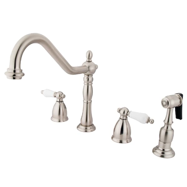 Widespread Kitchen Faucet, Brushed Nickel